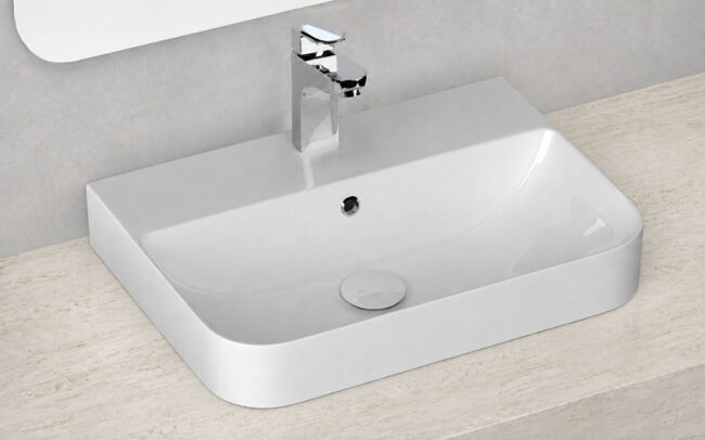 Sott Aqua Sharp - 600mm Wall / Bench Basin White - paco jaanson